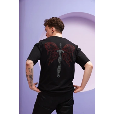 SWORD TAŞ BASKI UNİSEX TSHIRT