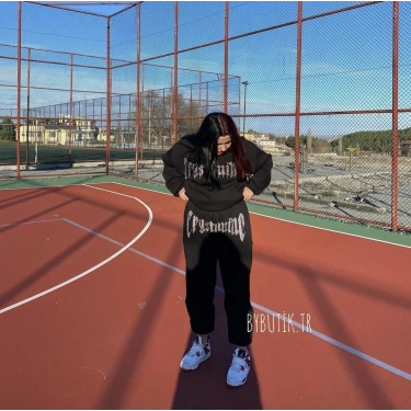 Taş Baskı Unisex Eşofman Takımı