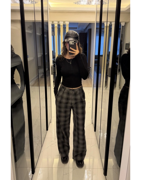 Füme Aris Ekose Palazzo Pantolon