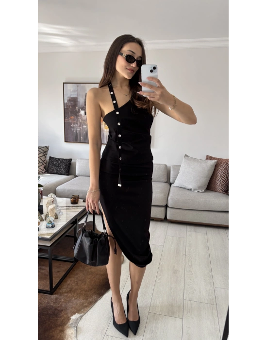 Siyah Zra Muadil Zımba Şeritli Takım