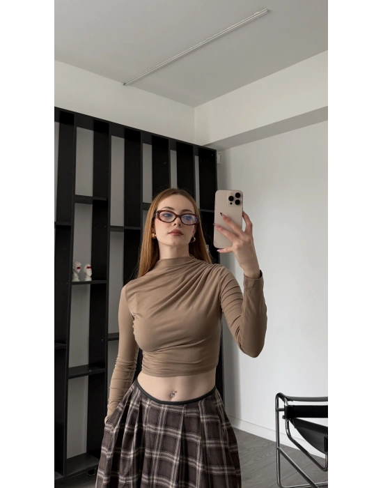 Bej Renata Drapeli Bluz