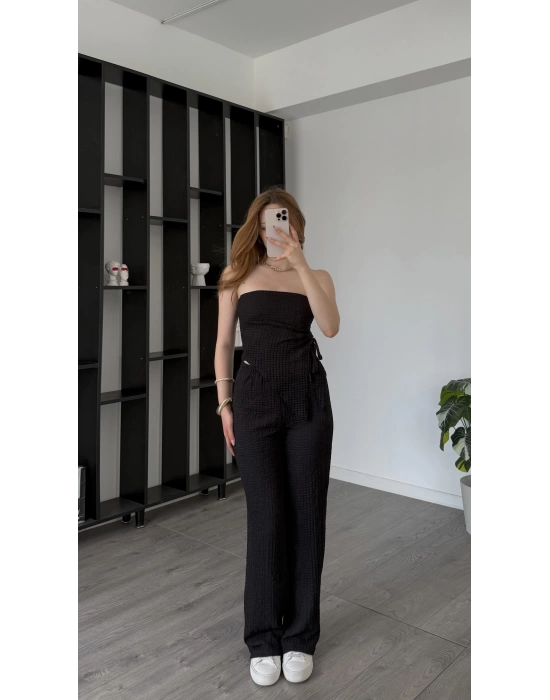Belle Siyah Asimetrik 2li Takım
