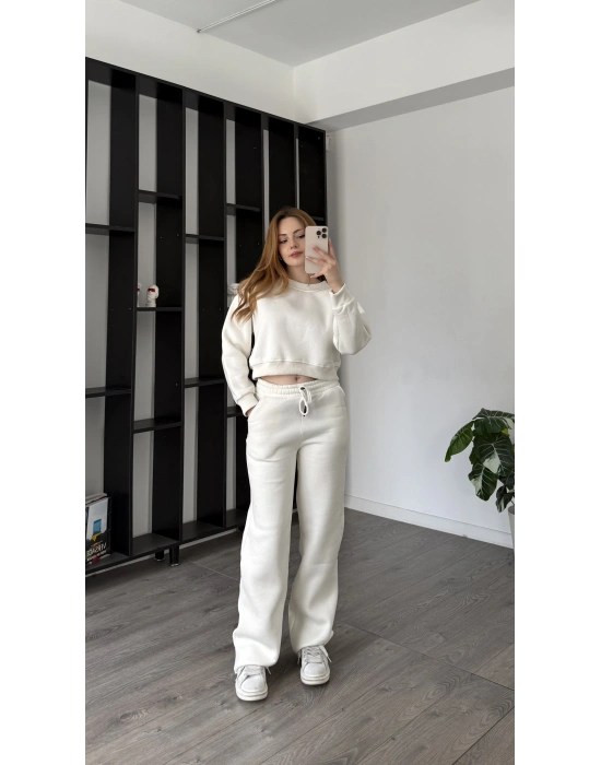 Beyaz Camila 2’li Eşofman Takımı