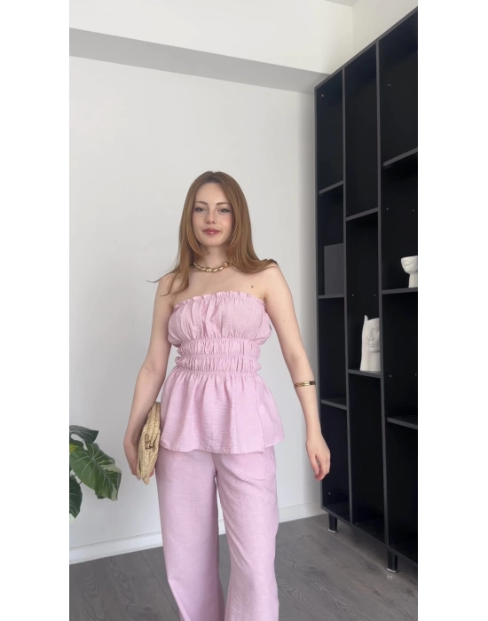 Ely Pembe Straplez 2’li Takım
