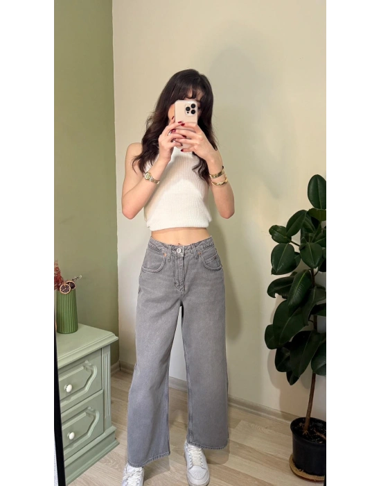 Füme Bilek Boy Bol Kesim Jean