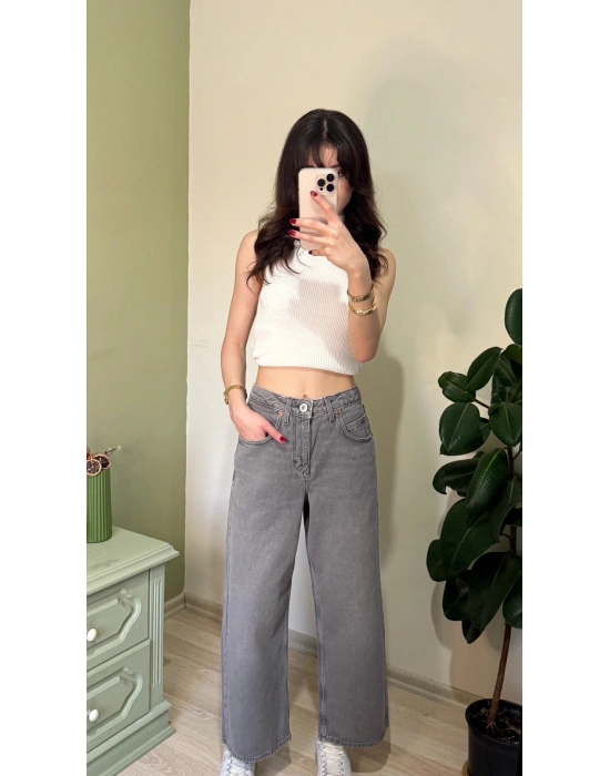 Füme Bilek Boy Bol Kesim Jean