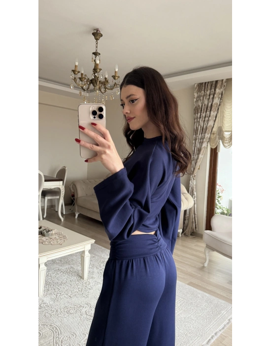 İndigo Luna V Bel Kesimli Modal Takım