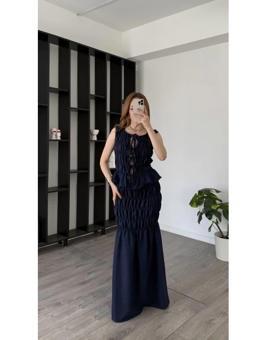 İndigo Zey Tasarım Bağcıklı Takım