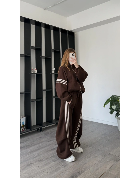 Kahve Ava Oversize Eşofman Takımı
