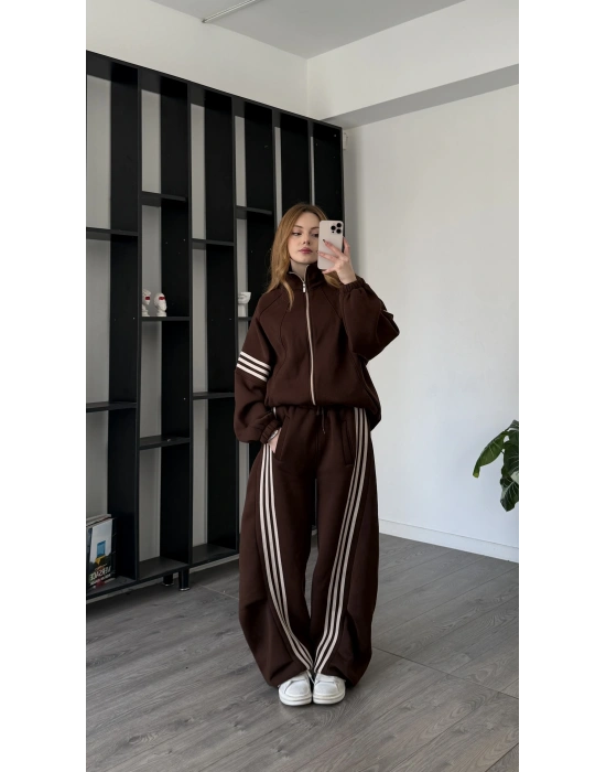 Kahve Ava Oversize Eşofman Takımı