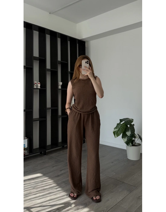 Kahve Avil Kolsuz Gofre 2’li Takım