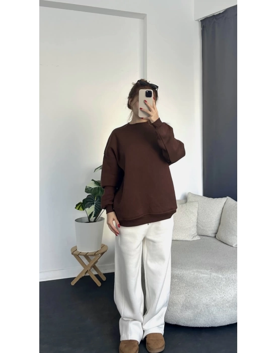 Kahve Basic Oversize Sweatshirt