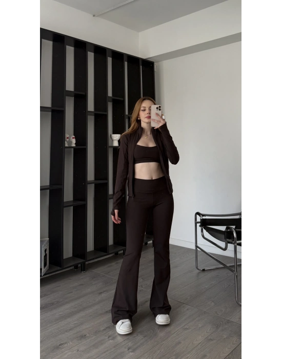 Kahve Laura 3’lü Comfortlux Tayt Takım