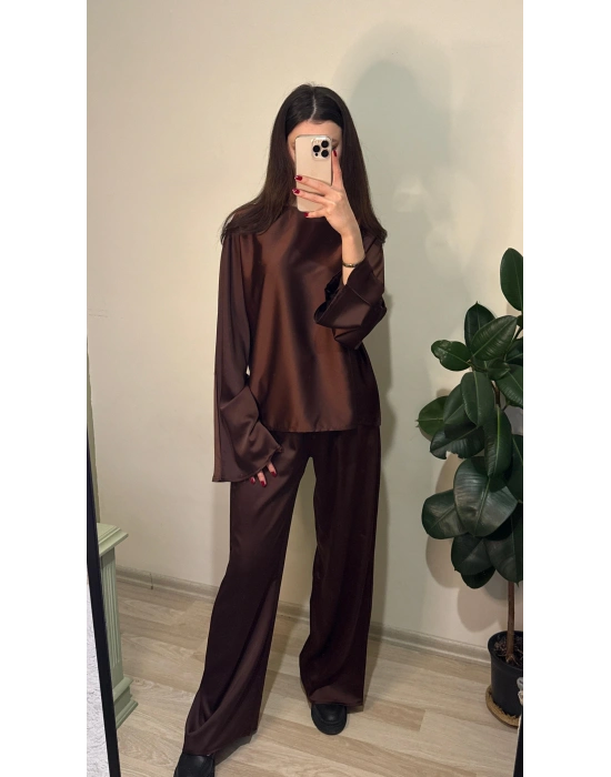 Kahve Mua Saten Salaş Takım