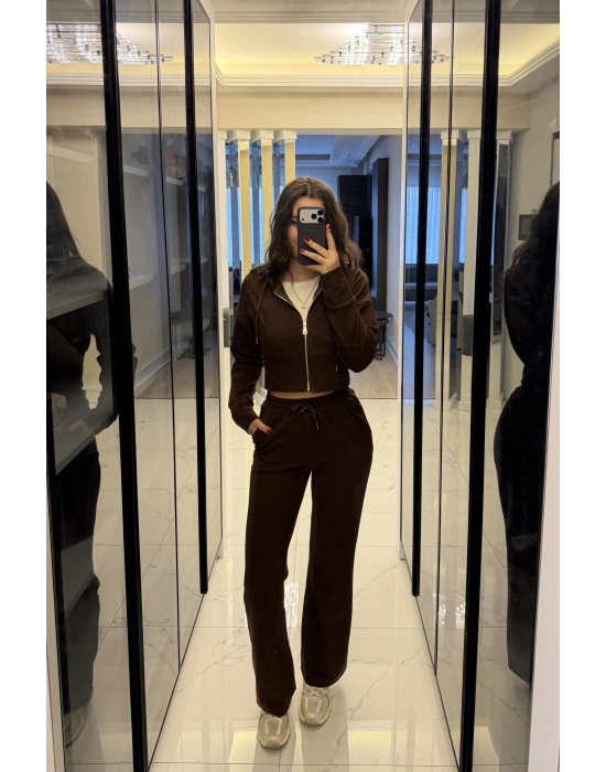 Kahve Selanik Hırkalı Takım