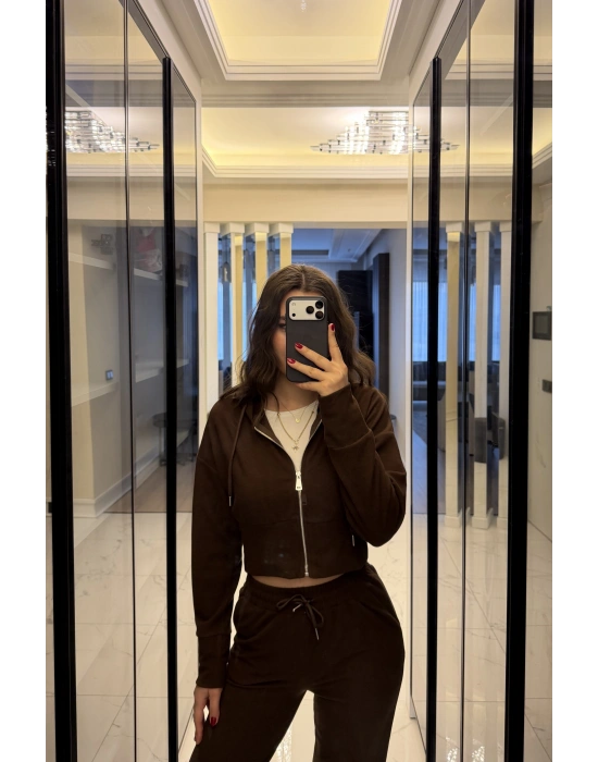 Kahve Selanik Hırkalı Takım