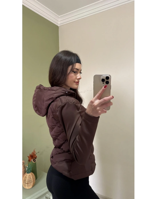 Kahve Viral Muadil Slim Fit Mont