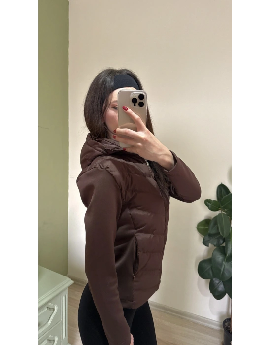 Kahve Viral Muadil Slim Fit Mont