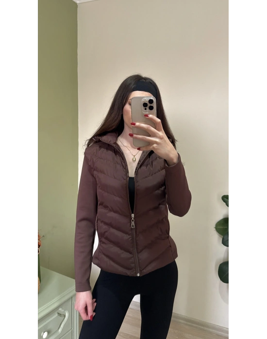 Kahve Viral Muadil Slim Fit Mont