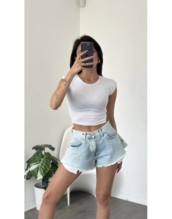 Kayle Beyaz Bisiklet Yaka Basic Body