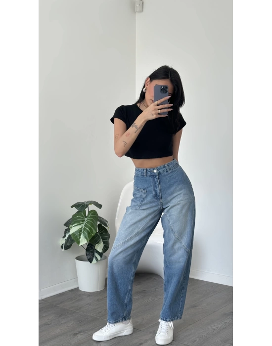 Lacivert Abby Baggy Jean