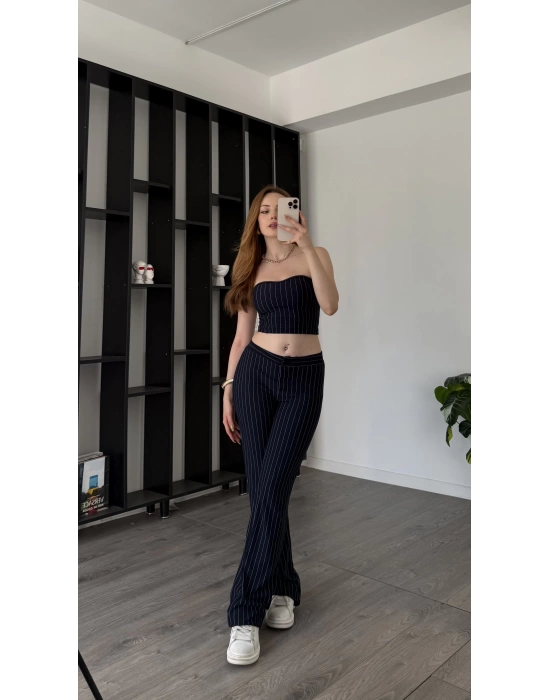 Lacivert Femma Çizgili 2’li Takım