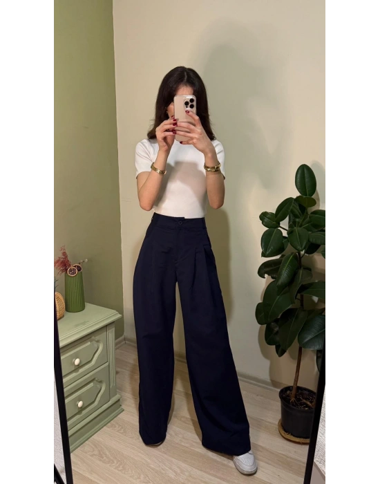 Lacivert Killy Piliseli Palazzo Pantolon