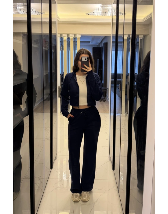 Lacivert Selanik Hırkalı Takım