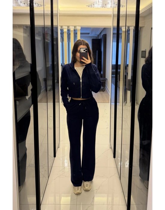 Lacivert Selanik Hırkalı Takım