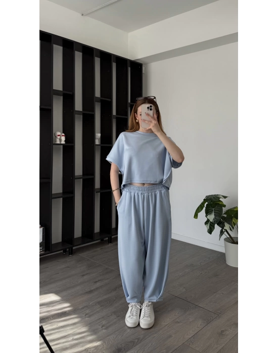 Mavi Elira Baggy Kesim 2’li Takım