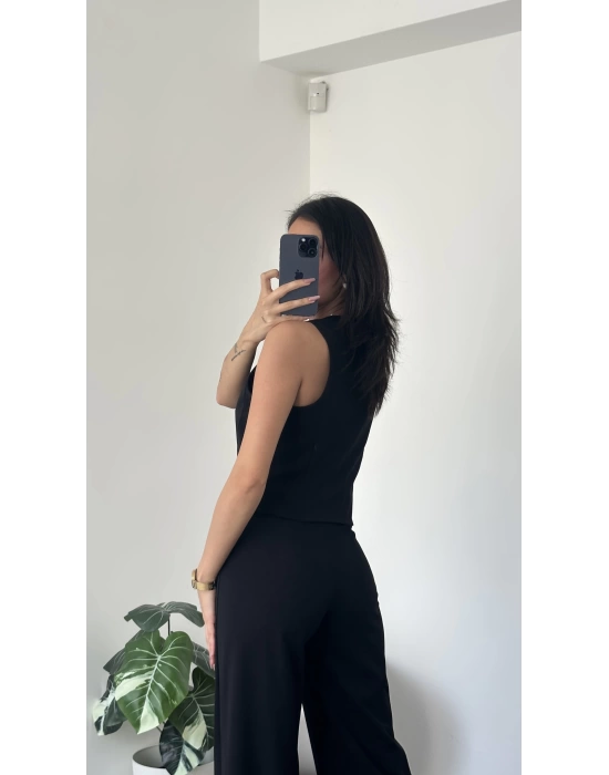 Nova Siyah Yelek Pantolon 2’li Takım