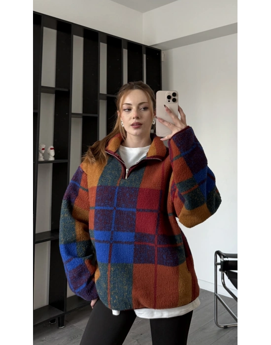 Oys Muadil Pira Fermuarlı Polar Sweatshirt