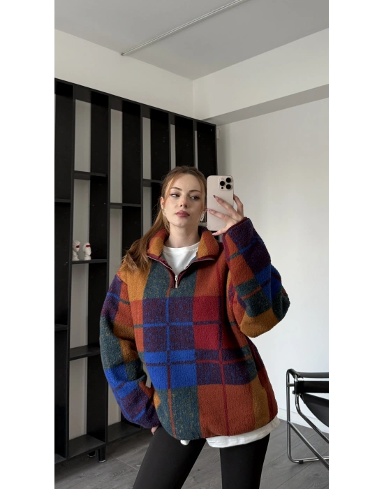 Oys Muadil Pira Fermuarlı Polar Sweatshirt