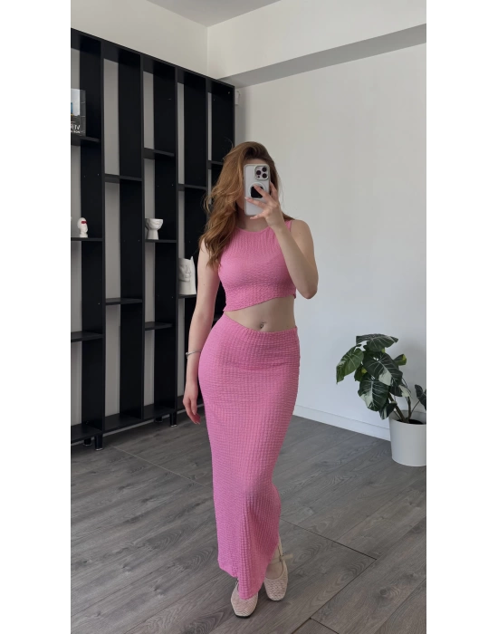 Pembe Bianca Gofre 2’li Takım