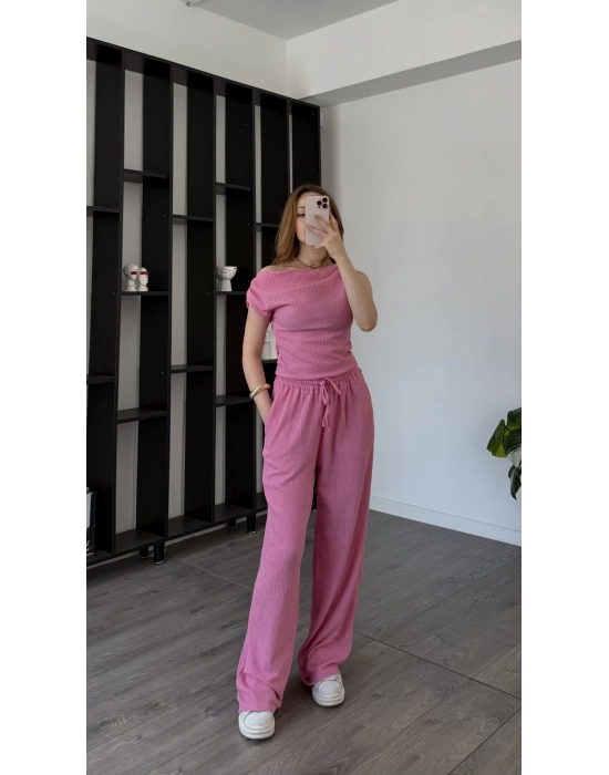 Pembe Ivanka Düşük Omuzlu 2’li Takım