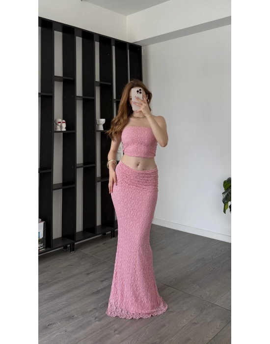 Pembe Maggie Güpürlü Takım