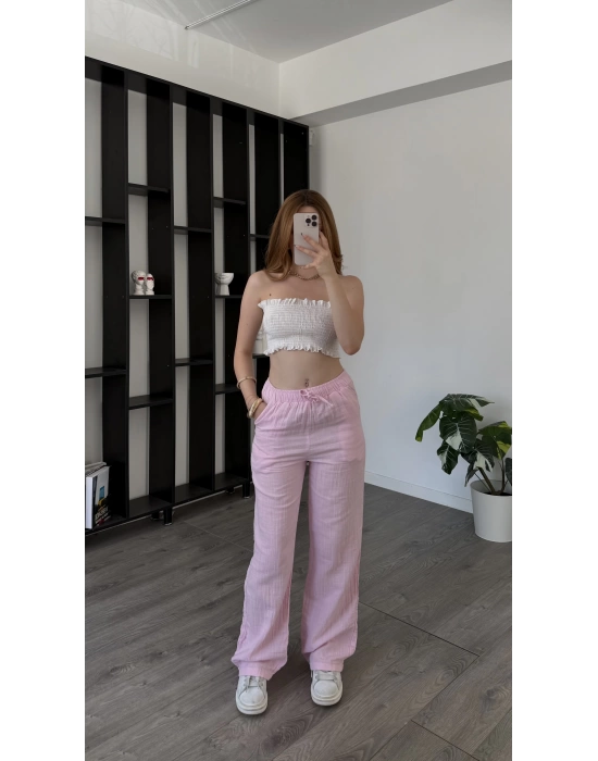 Pembe Soho Müslin Pantolon