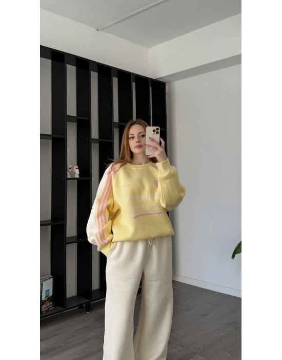 Sarı Bloom Oversize Eşofman Takımı