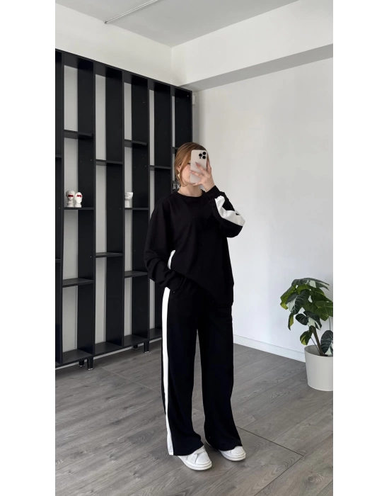 Siyah Aliser Şeritli Orjinal Marka Takım
