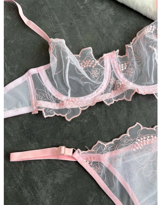 Pembe-Ten Bralet İç Çamaşırı Takımı