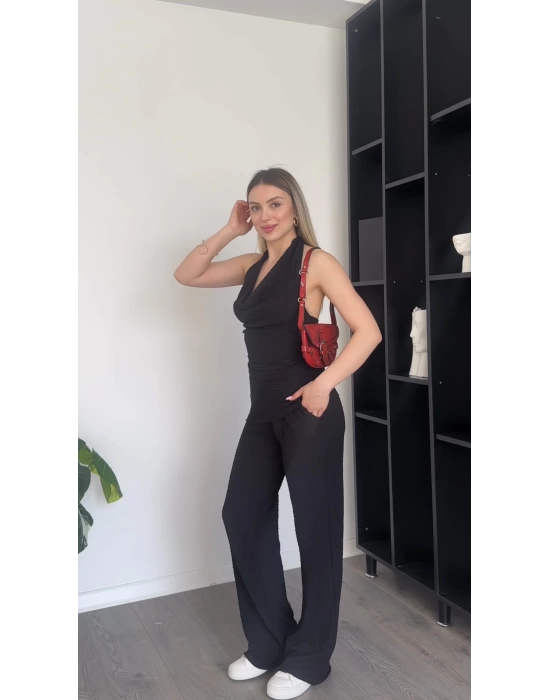Siyah Dokulu Degaje Yaka 2’li Takım