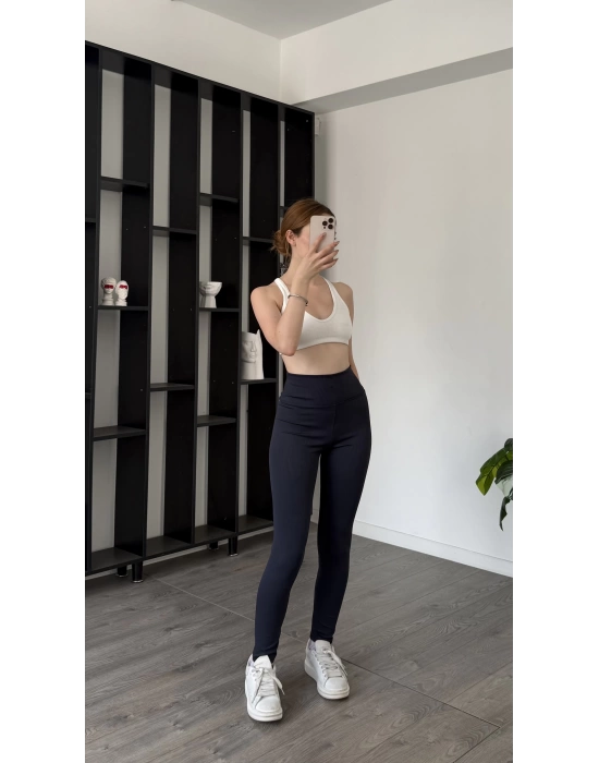 Siyah Isla Fitilli Toparlayıcı Tayt