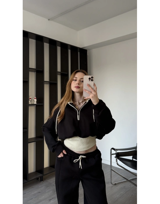 Siyah Leo Belden Oturmalı 2’li Takım