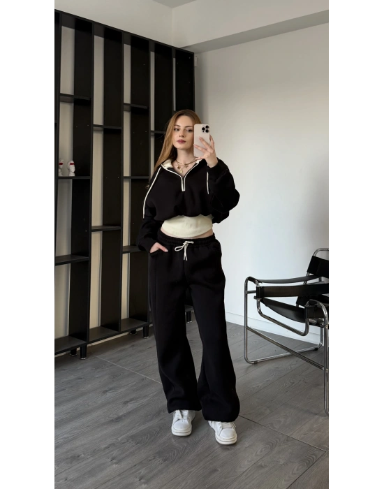 Siyah Leo Belden Oturmalı 2’li Takım