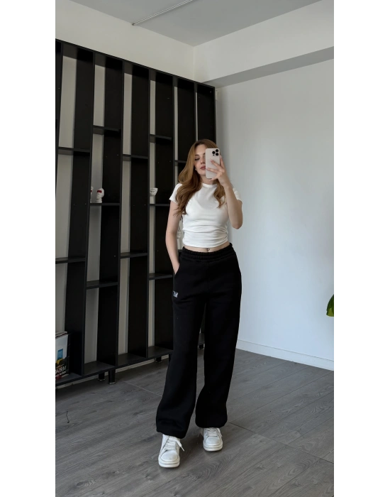 Siyah Mat Basic Eşofman Altı