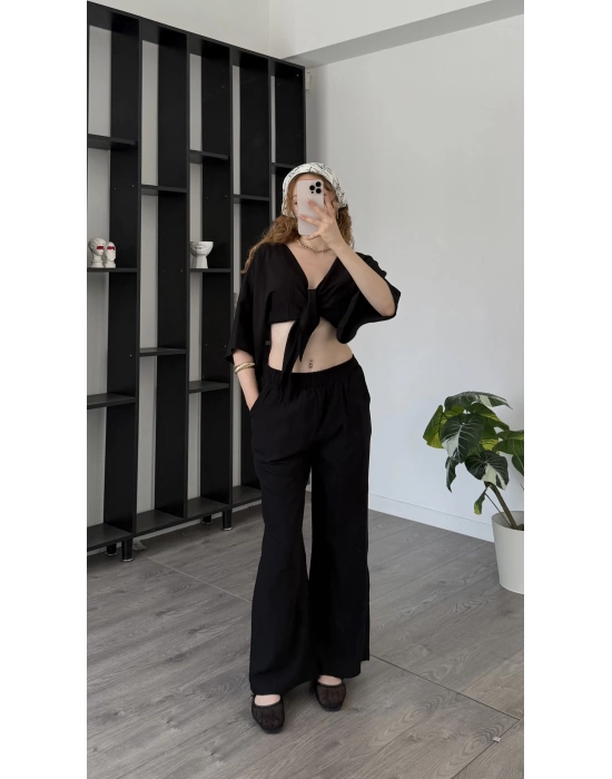 Siyah Solena Bağlamalı 2’li Takım