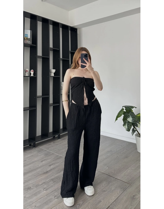Tiana Siyah Kelebek Starplez 2li Takım