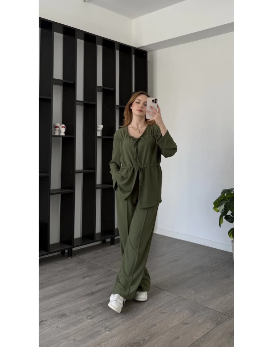 Yeşil Novia Bağcık Detay 2’li Takım