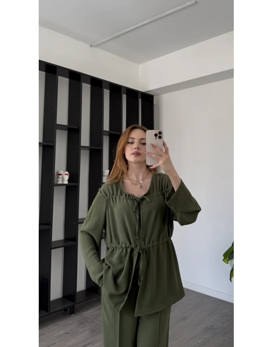 Yeşil Novia Bağcık Detay 2’li Takım