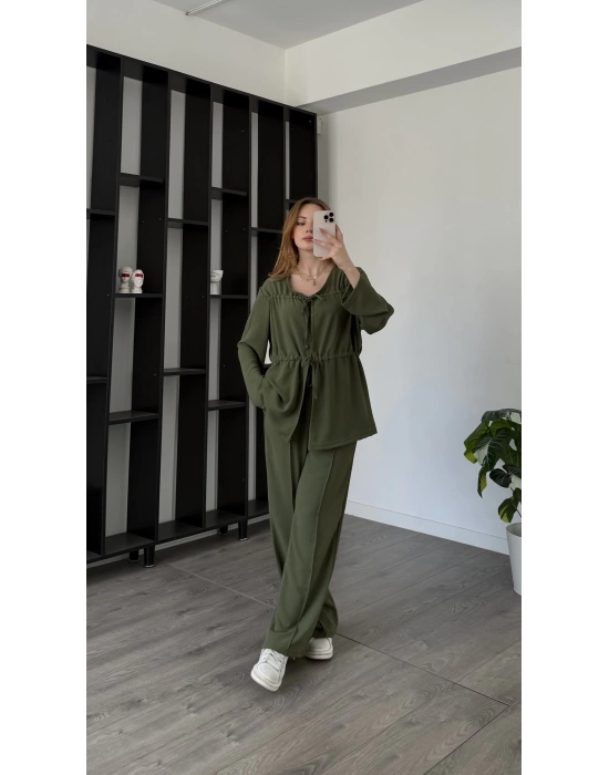 Yeşil Novia Bağcık Detay 2’li Takım